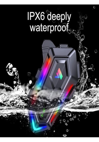 Y2-Max Rgb 4XEG Ses Ipx6 Su Geçirmez İntercom 5.3 Bluetooth Kask Kulaklığı