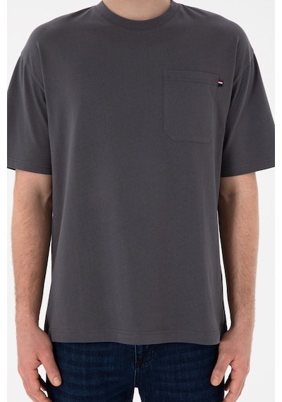 U.S. Polo Assn. Erkek Comfort Fit Bisiklet Yaka Antrasit Tişört 50305990-VR006