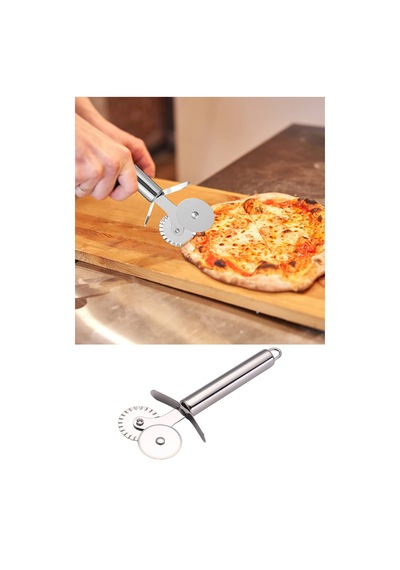 4'lü Set Hamur Kazıyıcı Spatula Pasta Dekorasyon Seti, Pizza Hamur Kesici Ahşap Kahverengi Diğer