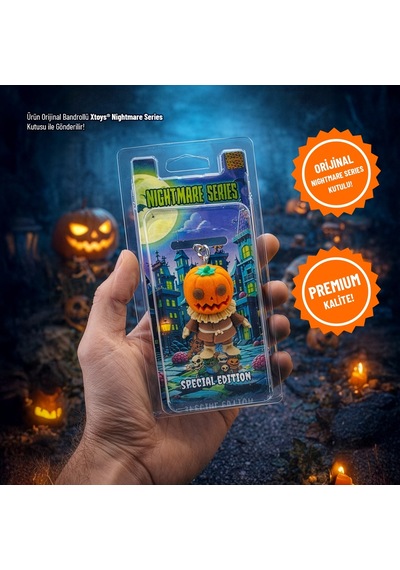 Balkabağı Figürü Anahtarlık, Hediyelik Halloween Çanta Aksesuarı Ve Hareketli Oyuncak Pumpz Turuncu