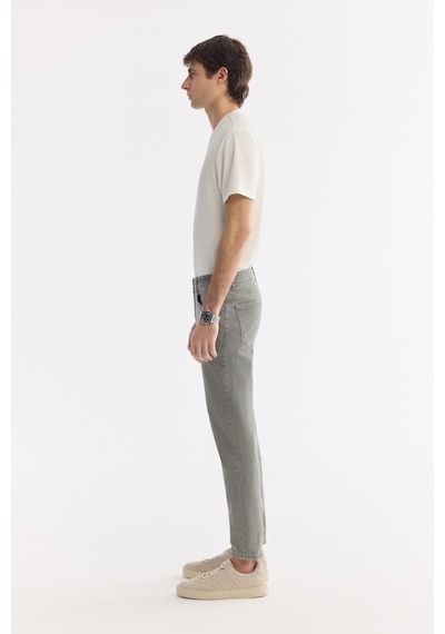 Avva Erkek Açık Haki Klasik Bel Eskitme Yıkamalı Pamuklu Berlin Slim Fit Jean Pantolon B003524