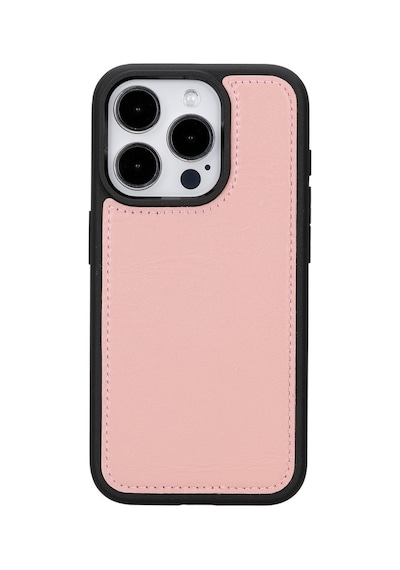 Apple Uyumlu   iPhone 15 Pro Deri Cüzdanlı Kılıf   Mwwn Nu2 Pembe