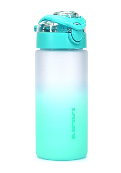 Su Matarası Tritan Geniş Ağız Su Şişesi Gradyan Spor Matarası Suluğu Bpasız 500 Ml Turkuaz 0109