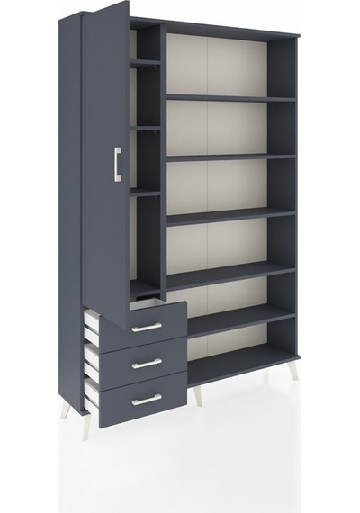 Arges Dolap 9 Raflı 3 Çekmeceli 3 Kapaklı 132x30x195 Antrasit-antrasit/antrasit Antrasıt/antrasıt Arges Dolap 9 Raflı 3 Çekmeceli 3 Kapaklı 132x30x195 Antrasit-antrasit/antrasit Antrasıt/antrasıt
