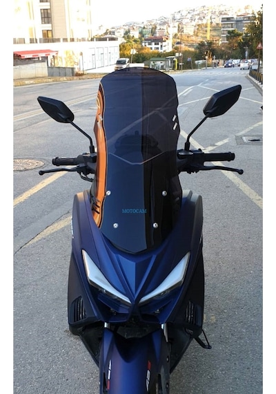 Motocam Arora Max T Ön Cam 2022-2026 Model 55cm Siyah Renkli 4mm Kısa
