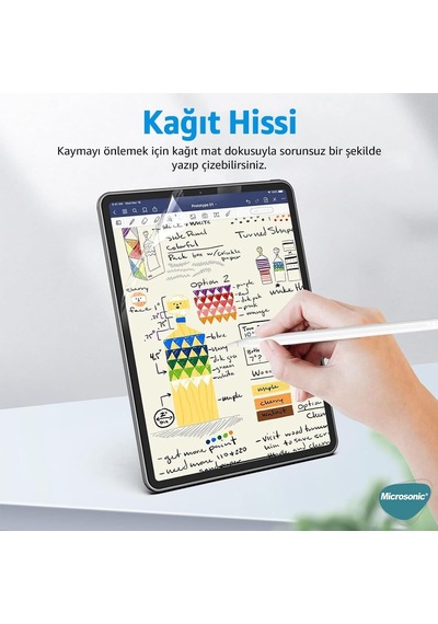 Samsung Galaxy Tab S8 X700 Paper Feel Kağıt Dokulu Mat Ekran Koruyucu Galaxy Tab S8 X700 İle Uyumlu Ekran Koruyucu - Şeffaf