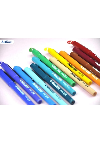 Tilibra Artline 200n Fine Keçe Uçlu Yazı Kalemi Uç:0,4 Mm, Kırmızı