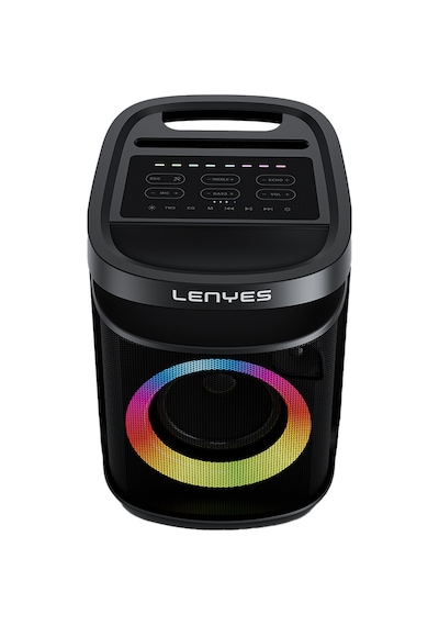 Lenyes S881 Su Geçirmez Mikrofonlu Çoklu Giriş RGB Işıklı TWS Karaoke FM Bluetooth Hoparlör