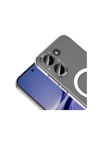 Poco X8 Pro Kamera Korumalı M-safe Şarj Özellikli Şeffaf Zore London Sert Pc Kapak - Şeffaf