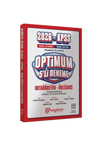2026 Kpss Lise Ortaöğretim Ön Lisans Optimum 5 Deneme Fasikül ...