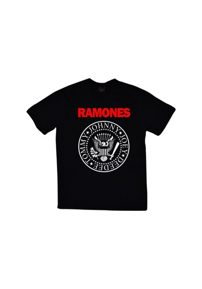 Stoned&Fame Siyah Ramones Baskılı T-shirt SIYAH