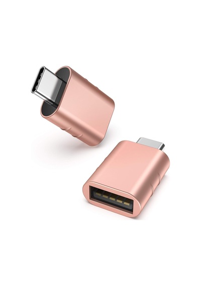 Usb-c To Usb 3.0 Adaptör 2 Li Set Kompakt Pembe Dönüştürücü Yüksek Performanslı Pratik Seti