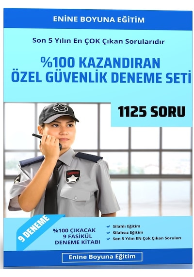 %100 Kazandıran Özel Güvenlik Deneme Seti 1125 Soru