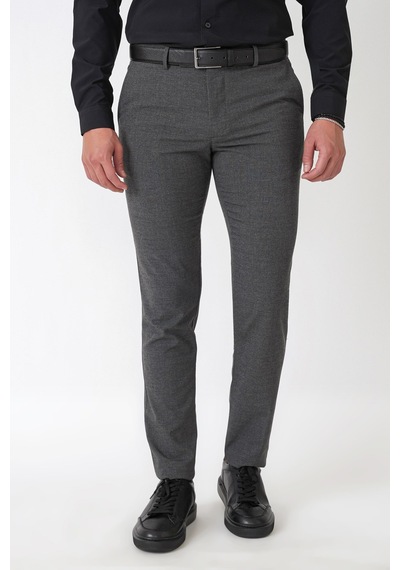 Slim Fit Yan Cep Esnek Yünlü Antrasit Pantolon P 1232