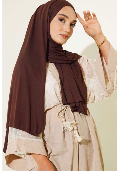 Ardün Hijab Acı Kahve Luxury Penye Şal Acı Kahve - 665600985 Acı Kahve