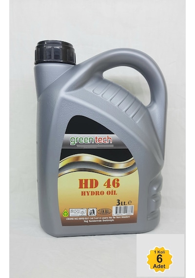 Greentech HD 46 Hidrolik Sistem Yağı 6 x 3 L