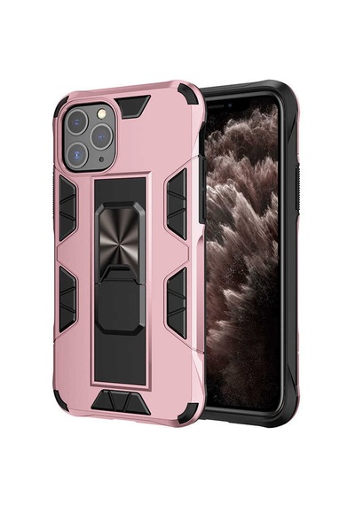 Kilifone - İphone 11 Pro Uyumlu Kılıf Katlanabilir Standlı Koruyucu Volve Kapak - Rose Gold - T14105