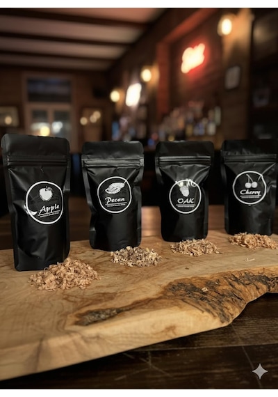 Klon Doğal Tütsü Talaşı 4 Adet Viski, Kokteyl, Et Ve Peynir Aromalandırma İçin Ceviz+elma+meşe+kiraz Acı Kahverengi