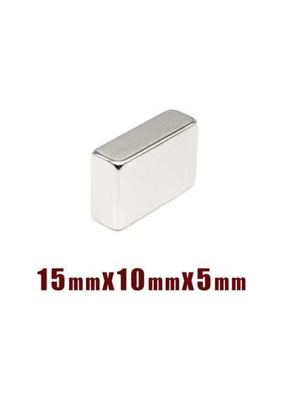 10 Adet Köşeli Neodyum Mıknatıs Mgnet 15 Mm X 10 Mm X 5 Mm