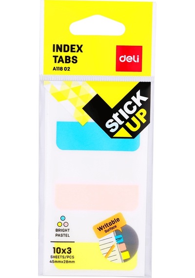 Deli Yapışkanlı Not Şerit 45x28mm A11802