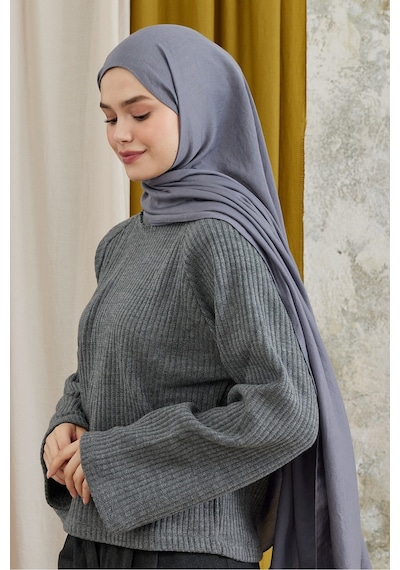 Moda Kaşmir Modal Şal Serisi Koyu Gri