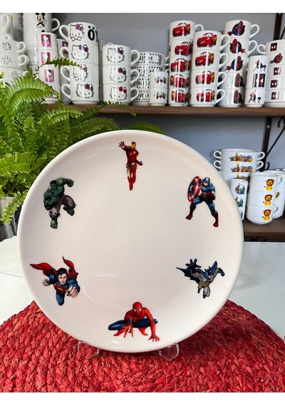 6 Parça Süper Kahramanlar Avengers Model Çocuk Bebek Yemek Takımı Çok Renkli