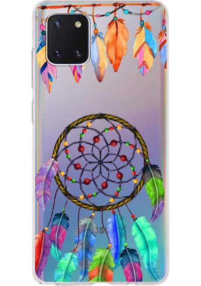 Galaxy Note 10 Lite İle Uyumlu 1mm Slim Fit Nazar Boncuğu 6 Baskılı Şeffaf Kılıf