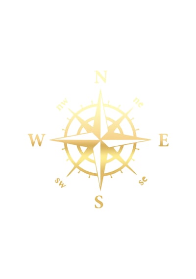 Pusula Araba Sticker 17x17 Cm Gold
