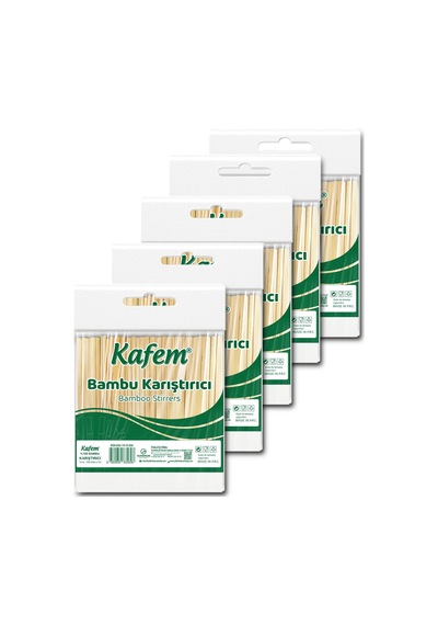 Kafem Bambu Tahta Karıştırıcı 11cm Poşetli 400lü X 5 Paket