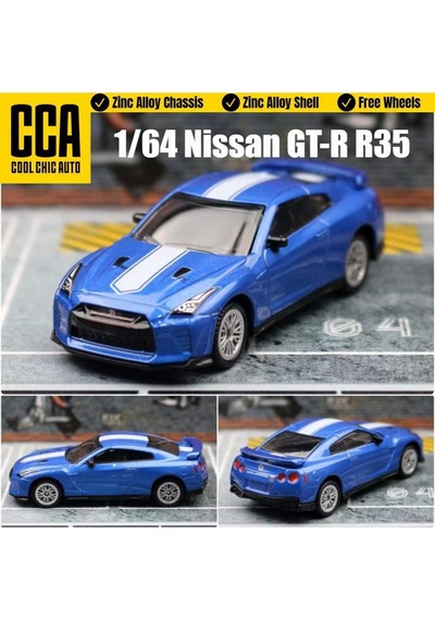Cca Collectibles Series Nissan Gtr R35 Mavi 1/64 Model Araba