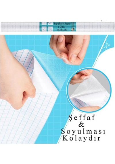 Dijifix Yapışkanlı Asetat 80micron 2mx45cm Şeffaf 1 Adet Şeffaf
