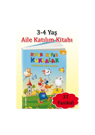 Kıpır Kıpır Aile Katılım Etkinlik Kitabı 31 Fasikül 3-4 Yaş