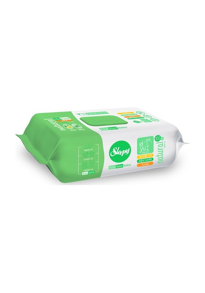 Sleepy Natural Kişisel Bakım Havlusu 100'lü - 8 Adet Tarı Beyaz