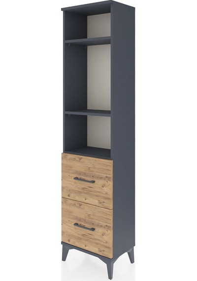 Arges Dolap 3 Raflı 2 Çekmeceli 44x30x182 Antrasit-çam Antrasit Arges Dolap 3 Raflı 2 Çekmeceli 44x30x182 Antrasit-çam Antrasit