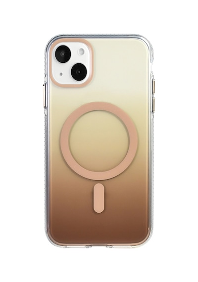 Subutu Apple Uyumlu iPhone 15 Kılıf M-safe Şarj Özellikli Transparan Renk Geçişli Sbt Toros Kapak - Gold Altın