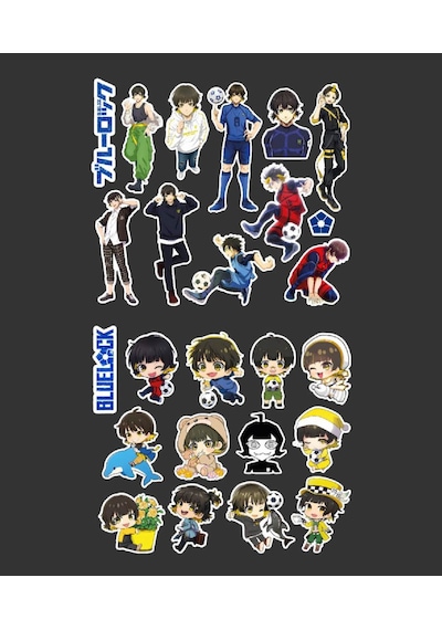 Meguru Bachira-bluelock-parlak Kağıt -2li Sticker Set-telefon Süsleme Blue Lock Sarı