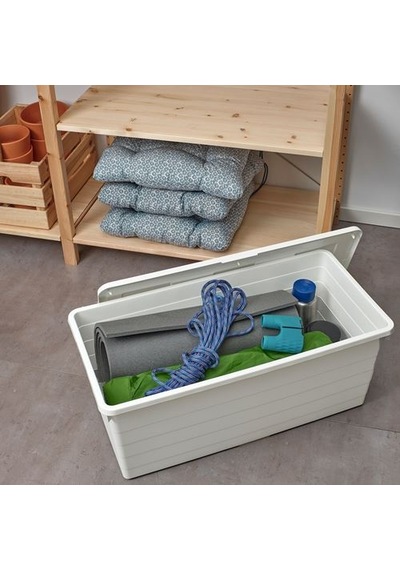 Ikea Sockerbıt Kapaklı Kutu, Beyaz, 38x76x30 Cm