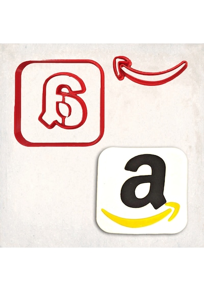 Amazon Logo Detay Kurabiye Kalıp Seti 3 Lü KIrmızı