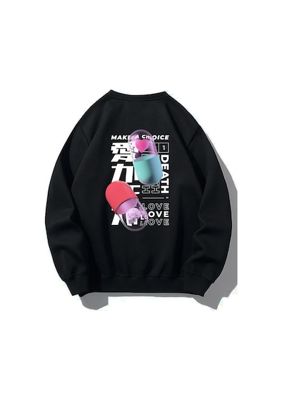 Brz Collection Unisex Oversize Choice Sweatshirt Siyah