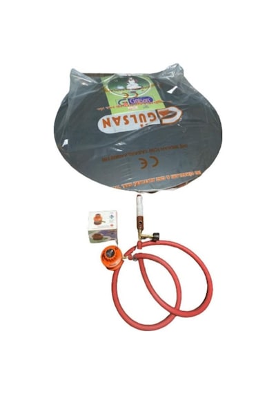 Tüplü Sac Ocak 55 Cm Ekmek Yufka Sacı Hortum Dedantörlü Set