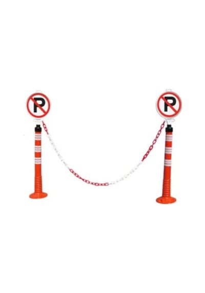 Plastik Zincir 8Mm 25 Metre Kırmızı Beyaz
