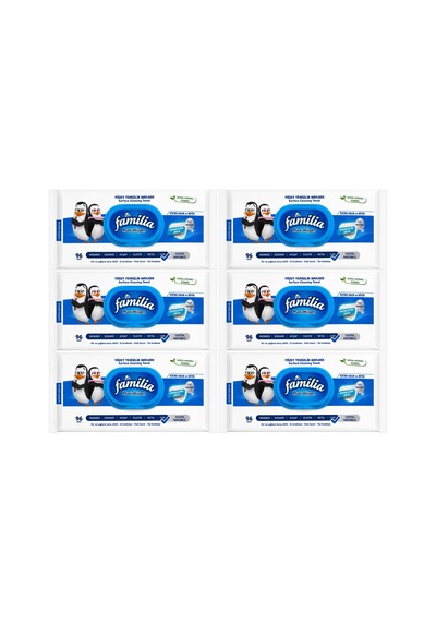 Familia Yüzey Temizlik Havlusu Maxi Hijyen 6 Lı Set 576 Yaprak Beyaz Dokulu