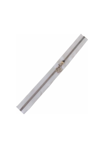 Angel Çanta Aksesuar Başlıklı Fermuar 30 Cm Gümüş Metal Beyaz