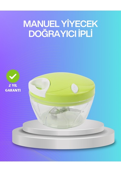 İpli Manuel Doğrayıcı Paslanmaz Çelik Bıçaklı - Lisinya