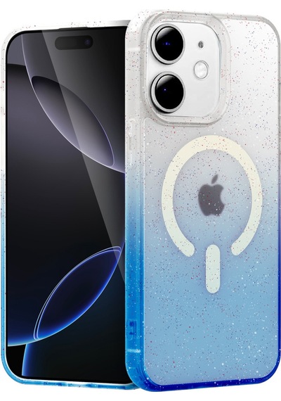 Apple iPhone Uyumlu - 12 Pummel Shiny Magsafe Kapak - Mavi