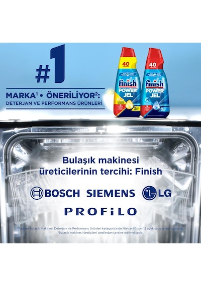 Finish Bulaşık Makinesi Deterjanı Jel 1 L x 3