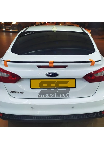Sts Oto Aksesuar Ford Focus (2012-2018) 3, 3.5, 4 Sedan Kasa Bagaj Üstü Spoiler Piano Black (Parlak Siyah)