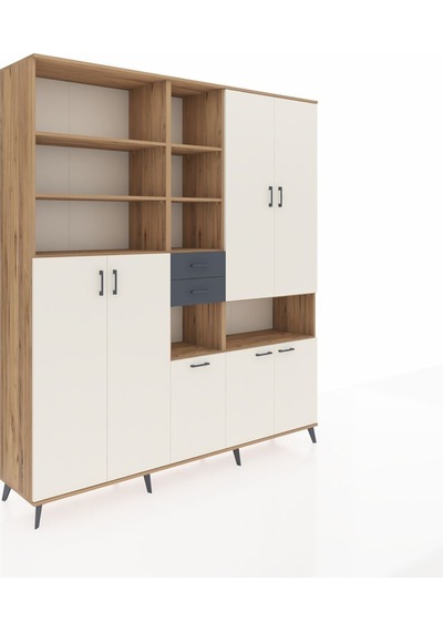 Hyperion Dolap 17 Raflı 2 Çekmeceli 7 Kapaklı 220x44x243 Çam-aytaşı/antrasit Çok Renkli Hyperion Dolap 17 Raflı 2 Çekmeceli 7 Kapaklı 220x44x243 Çam-aytaşı/antrasit Çok Renkli