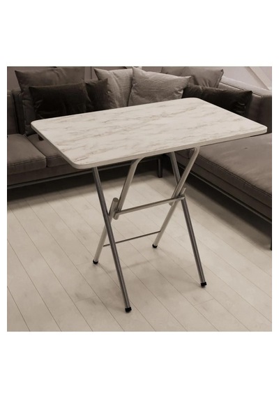 Katlanır Masa Kırma Masa 60x90 Beyaz Mermer Desen Çalışma Masası Katlanır Masa Kırma Masa 60x90 Beyaz Mermer Desen Çalışma Masası