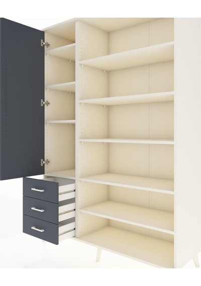 Hyperion Dolap 9 Raflı 3 Çekmeceli 3 Kapaklı 132x44x195 Aytaşı-antrasit/antrasit Antrasıt/antrasıt Hyperion Dolap 9 Raflı 3 Çekmeceli 3 Kapaklı 132x44x195 Aytaşı-antrasit/antrasit Antrasıt/antrasıt
